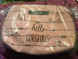 Benefit Cosmetics Hello Gorgeous Pink Makeup Dome cosmetic Travel Bag new - £6.90 GBP