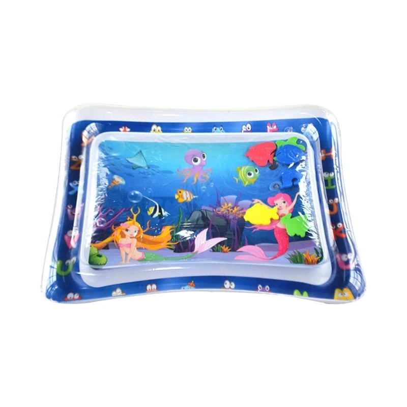 Inflatable Tummy Times Mat Baby Water Play Mat for Infants Strengthen Muscles - £12.42 GBP