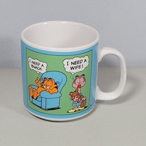 Garfield Coffee Mug I Need A Wife Arlene Ceramic 8 Oz 1980 Enesco - £10.17 GBP