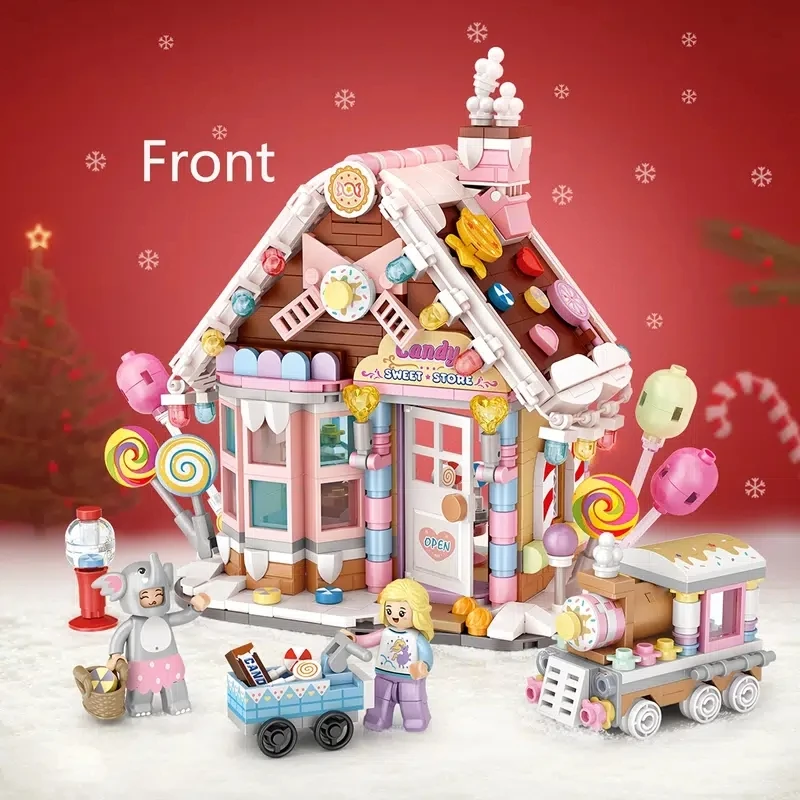 LOZ 1224 Santa Candy Christmas House Mini Building Blocks for Kids Christmas - £23.65 GBP