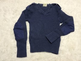 VTG Brigade Quartermasters Woolly Pully Military Sweater 40 Navy Blue 100% Wool - £13.89 GBP