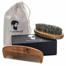 Rapid Beard Mens Grooming, Styling &amp; Shaping Beard Brush and Beard Comb Set ~NEW - £13.38 GBP