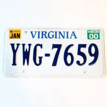 2000 United States Virginia Base Passenger License Plate YWG-7659 - £16.29 GBP