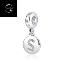 Letter S Alphabet Initial Name Pendant Dangle Charm Genuine Sterling Silver 925 - $29.02