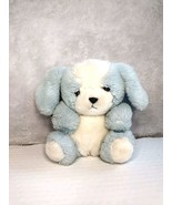 POLAR PUFF Plush Puppy Dog 6” Blue &amp; White Stuffed Vintage 1985 Baby Puf... - $42.05