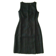NWT J.Crew 365 Pleated A-line in Black Structured Linen Sleeveless Dress 00 - $71.28