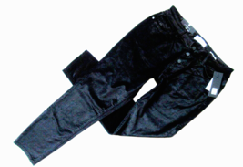NWT DL1961 Emma Power Legging Jet Black Stretch Velvet Exposed Button Jeans 32 - £32.70 GBP