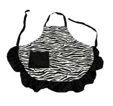 Zebra Print Apron Kitchen Bib for Cooking - $25.00