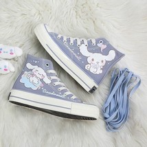 N high top canvas shoes hand painted graffiti sneakers japanese cartoon laurel dog cute thumb200