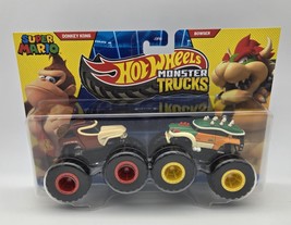 Hot Wheels Monster Trucks Super Mario Donkey Kong vs Bowser 2 Pack - $333.52 MXN