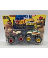 Hot Wheels Monster Trucks Super Mario Donkey Kong vs Bowser 2 Pack - $24.80 CAD