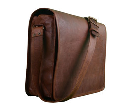 Men&#39;s Leather Messenger Bag Shoulder casual Bags Handmade - £25.31 GBP