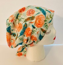 Cotton Tie-On Scrub Cap Floral Lightweight, Chef, Modest, Nurse, CRNA, D... - $20.00