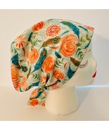 Cotton Tie-On Scrub Cap Floral Lightweight, Chef, Modest, Nurse, CRNA, D... - $27.38 CAD