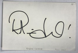 Robin Leach (d. 2018) Signed Autographed 4x6 Index Card - $15.00