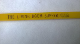 The Living Room Supper Club Swizzle Stick Drink Stirrer Warren Ohio? Yellow Plas - £8.17 GBP