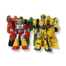Transformers Rescue Bots 10-12” Drift, Boulder, Bumblebee, Hot Shot Figures Lot - £22.28 GBP
