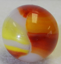 #17733m Nice Vintage Peltier Glass NLR Ketchup and Mustard Marble .59 In Mint-- - $89.09