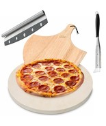 Hans Grill Circular Pizza Stone For Oven Baking &amp; BBQ Grilling &amp; Cleanin... - $435.71 CAD