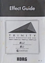 Korg Effect Guide Manual Book for Trinity Trinity plus Trinity pro proX ... - $21.77