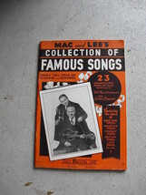 1937 Song Book Mac &amp; Lee&#39;s Collection of Famous Songs - $18.81