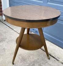 Vintage Mersman 8105 Round Side Table Mid Century Modern MCM Retro 23.5”... - £35.85 GBP