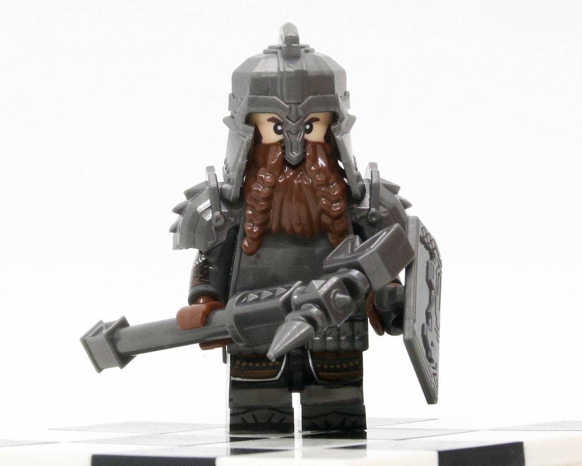 Lord of the Rings The Iron Hills Dwarf Warrior Minifigure Bricks Toys ...