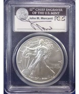 2011 W- American Silver Eagle- PCGS- MS70- West Point- John Mercanti - £117.55 GBP