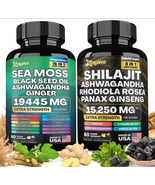Zoyava Dynamic Vitality Bundle - Sea Moss 7000mg, Black Seed Oil 4000mg/... - £60.56 GBP
