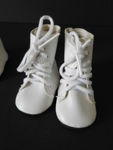 Danbury Mint White Lace Up Boots for Medium Size Shirley Temple Doll - £6.29 GBP