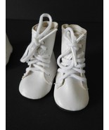 Danbury Mint White Lace Up Boots for Medium Size Shirley Temple Doll - £6.27 GBP