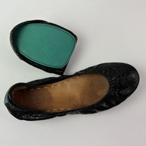 Tieks by Gavrieli Obsidian Black Croc Patent Leather Ballet Flats Size 10 - £74.35 GBP