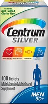 Centrum Silver Men 50 + Multivitamin/multimineral 100 Tablets (2 Pack) - £36.76 GBP