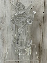 Mikasa Crystal Clear Angel With Mandolin, Germany, Full Lead Crystal, Heavy - £13.96 GBP