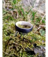 Antler and Bog Oak ring, Bent wood ring - $2,833.12 MXN