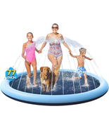 Non-Slip Splash Pad for Kids and Dog, Thicken Sprinkler Pool Summer Outd... - $52.81