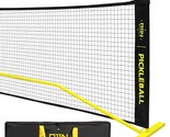 A11N Portable Pickleball Net System, 22Ft Regulation Size, Yellow/Black - $169.99