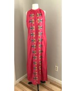 Vintage Bordados Mary Vi Mexican Embroidered Maxi Dress Peasant  S - $1,693.51 MXN