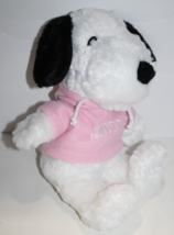 Peanuts Snoopy Dog 16&quot; Plush Pink Knott&#39;s Berry Farm Hoodie Stuffed Soft Toy &#39;10 - £19.01 GBP