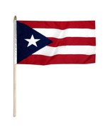1 Dozen 12&quot;x18&quot; Puerto Rico State Stick Flags 12x18in Handheld - $487.89 MXN
