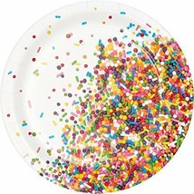 Creative Converting Sprinkles Luncheon Dessert Plates, 7&quot;, Multicolor - 8 Pack - £5.49 GBP