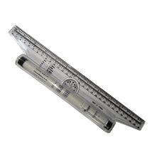 30cm Clear Drafting Ruler with Protractor and Formula Tube Made in Taiwan - $9.89