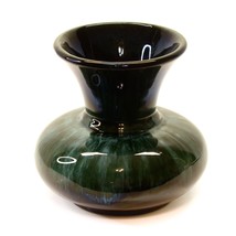 MCM Vintage Laurentienne Canada Pottery Black Green Drip Glaze Bud Vase ... - £13.32 GBP