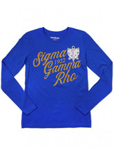 Sigma Gamma Rho Sorority Blue Long Sleeve T-Shirt - £31.16 GBP