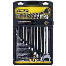 NEW Stanley 94-385W Combination Wrench Set 11 PC Polished SAE WITH CASE 0180133 - £63.42 GBP