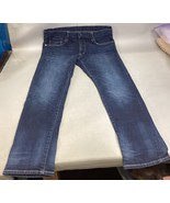 Uniqlo Men’s Blue Denim Slim Straight Low Rise Jeans - 35x32 - €21,31 EUR