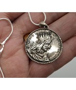 Tigran The Great Sterling Silver Coin Pendant, King of Armenia Necklace  - $48.00