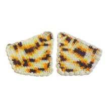 MCM Retro Crochet Potholders Handmade Vintage Lot Set Of 2 9.5x10 Boho Cottage - £16.95 GBP