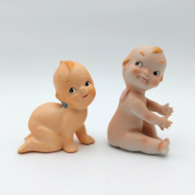 Vintage Kewpie Baby Doll Figurines Cherub Angel Wings Japan Ceramic Bisque - £22.45 GBP