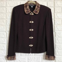 St. John Evening cuffed sleeve knit suit jacket wool women’s size 10 - £196.52 GBP